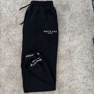 White Fox Boutique Black Track Pants